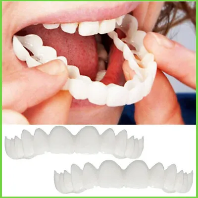 Magic Teeth Brace 2 Pcs/set Temporary Smile Comfort Fit Cosmetic Denture Teeth • $5.69