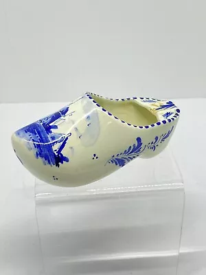 Delft Blue Clog Shoe 5” Long Ashtray Holland Dutch Windmill Hand-Painted Ceramic • $7.99