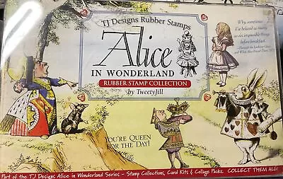 TJ Designs Rubber Stamps Alice In Wonderland Collection Queen For A Day Rabbit • $24.99