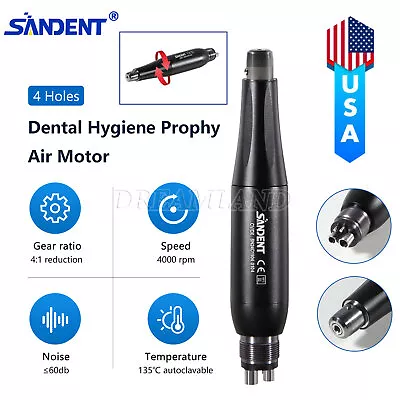 Premium Plus Dental Hygiene Prophy Handpiece Air Motor 4 Holes & 4:1 Nose Cone • $51.99