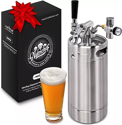 Pressurized Growler Tap System - Stainless Steel Mini Keg Dispenser Portable Keg • $191.99