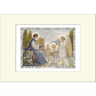 Saint Cecelia - Margaret Tarrant - Medici Mounted Print • £23.50