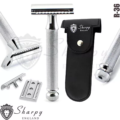 DE Safety Razor Double Edge Shaver Trimmer For Men Classic Shaving Gift Set • £9.99