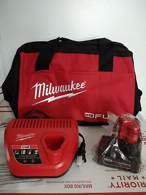 Milwaukee M12 Battery Pack XC 4.0 Ah 12V With Charger 12V & M12 Fuel Tool Bag • $59.95