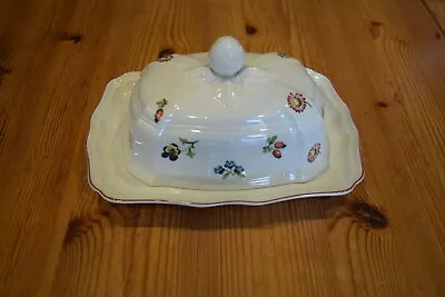 VILLEROY & BOCH PETITE FLEUR Covered Butter Dish • $47.99