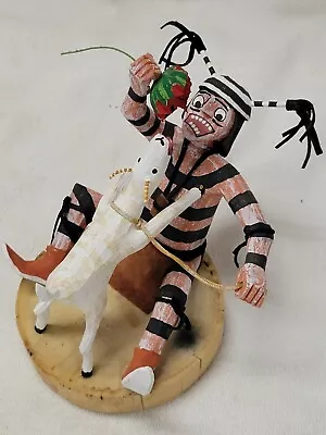 Vintage Hopi Native Koshone Koshare Wood Carved Clown Kachina Goat Watermelon • $99.99