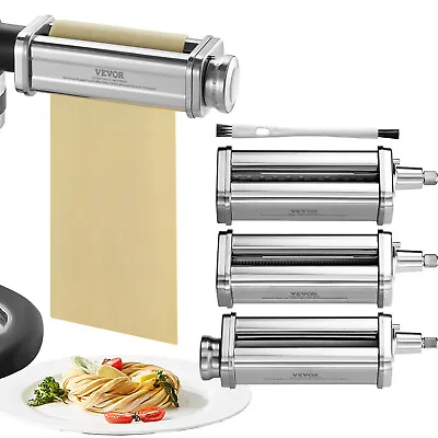 VEVOR 3Pcs Pasta Attachment For KitchenAid Stand Mixer Pasta Roller Cutter Set • $65.33