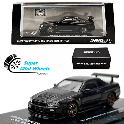 INNO64 1:64 Nissan Skyline GT-R R34 Z-TUNE Full Carbon Black Malaysia EXPO 2023 • $59.98