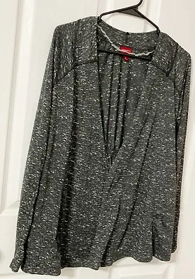 Merona Women Long Sleeve Black And Gray Burnout Shawl Or Jacket Small • $10