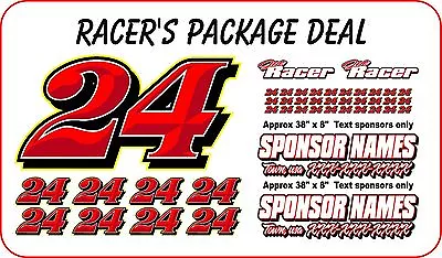 Race Car Numbers Package  Dirt Late Model Modified Street Stock Imca • $99.99