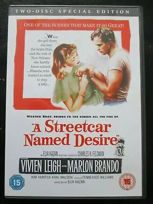 A Streetcar Named Desire 1951 2 Disc DVD. UK Reg 2. Marlon Brando Vivien Leigh • £7.99