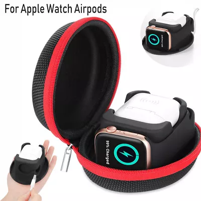 For Apple Watch Stand/Airpods Charging Case Station Dock Travel Storage Box • $20.89