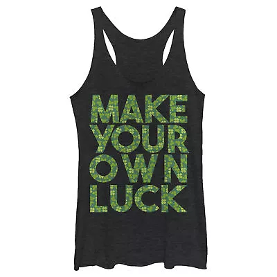 Women's Lost Gods St. Patrick's Day Make Your Own Luck Racerback Tank Top • $13.99