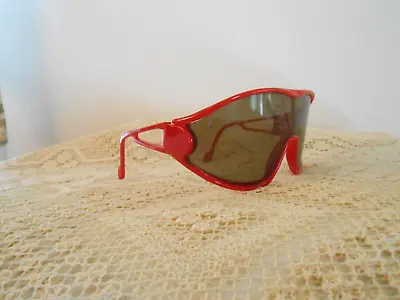 Nice RED Vintage 70's 80s Ski Sunglasses Shield Goggles Eyewear Taiwan Polaroid? • $49.95