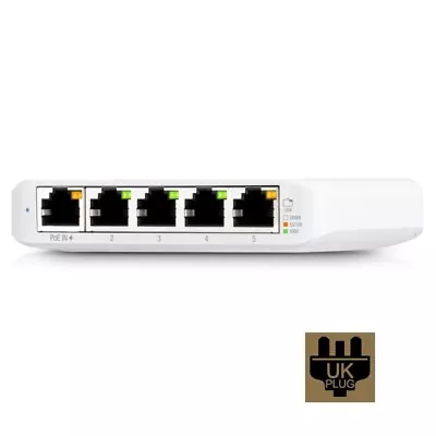Ubiquiti UniFi USW Flex Mini 5 Port Managed POE/USB-C Gigabit Network Switch • £49.71