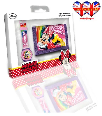 Official Disney Minnie Mouse Digital Watch& Wallet Set In BoxChildren Gift Set  • £11.99