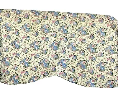 Vintage Hand Custom Made Window Treatment Valance Curtain Floral Butterfly Print • $45.49
