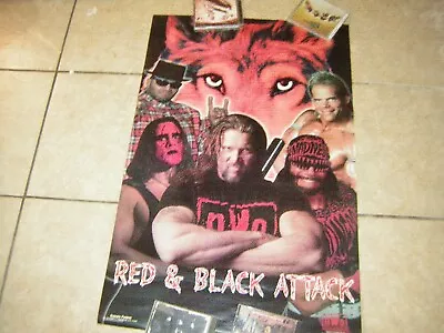 Randy Savage Poster Nwo Red &black Attack Kevin Nash Sting Wcw Vintage 1998 • $75