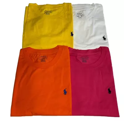 Polo Ralph Lauren T Shirt 4 PACK (E) Boys XL Age 18 / 20 Mens 38 Inch Chest SALE • £27.99