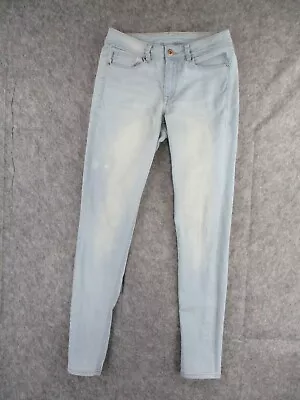 H&M Divided Jeans Womens 8 Blue Denim Skinny Mid Rise Outdoors Light Wash 26x30 • $5.47