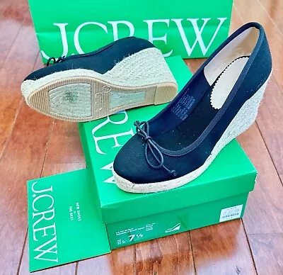 New J. Crew Seville Espadrilles Wedges Size 7.5 Made In Spain • $59