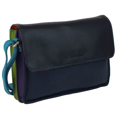 Rowallan Of Scotland Ladies Leather Mini Rainbow Cross Body Bag • $49.24