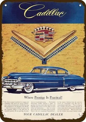 1952 CADILLAC Golden Anniversary Car Vintage-Look DECORATIVE REPLICA METAL SIGN • $24.99