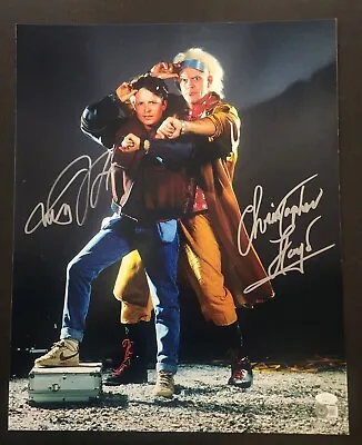 Michael J Fox Christopher Lloyd Signed 16x20 Back To The Future JSA And Beckett  • $599.95