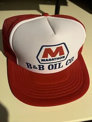Vintage Marathon Oil Trucker Hat • $14.99