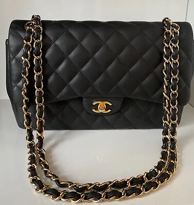 Damaged Chanel Classic Jumbo Flap Bag Black • £2500