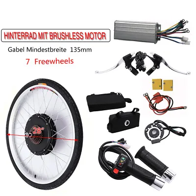 28  Rear Wheel Electric Bicycle Conversion Kit 1000w E Bike Motor Kit 48V • $179.55