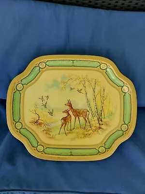 VTG- Baret Ware Metal Serving Tray Made In England Game Deer Ducks Pheasant • $24.99