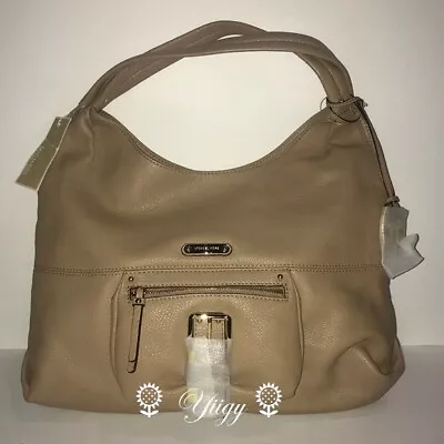 🐼🌷 Michael Kors 🐼🌷 MK Austin Khaki Leather Shoulder Bag Handbag 🐼 BB7 • $168