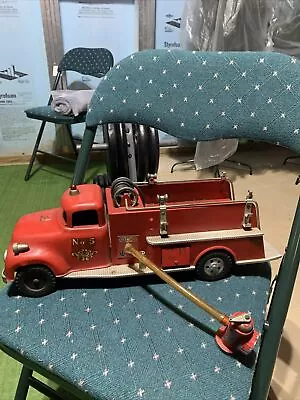 Vintage Red 1957 TONKA Heavy Metal Fire Truck Toy Hobby Vehicle  Fire Hydrant • $89.99