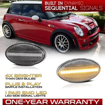 [LED STRIP] Side Fender Marker Light Lamp Pair Fit 02-08 Mini Cooper R50+R52+R53 • $16.62