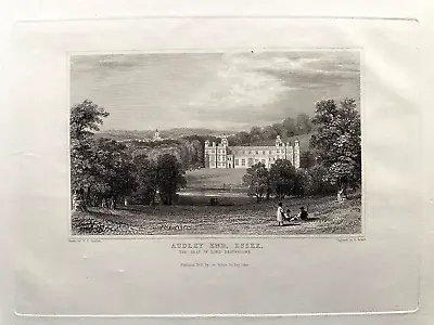 1831 Antique Print; Audley End Saffron Walden Essex After W.H. Bartlett • £12.99
