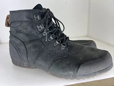 Sorel Ankeny Black Leather Waterproof Hiking Trekker Boots NM2100-010 Men's 11.5 • $34.99