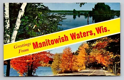 Greetings From Manitowish Waters Wisconsin Vintage Posted 1964 Multiview • $10.50