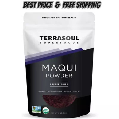 Terrasoul Superfoods Organic Maqui Berry Powder 4 Oz Freeze-Dried Antioxidant • $21.50