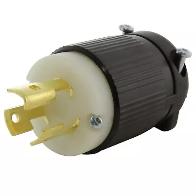 15A 125V NEMA L5-15P 3-Prong Locking Male Plug Assembly By AC WORKS® • $12.99