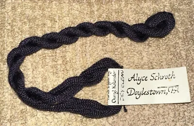 Vintage Alyce Schroth Hand Dyed Spun Silk 20yds Midnight Embroidery Floss • $9.97