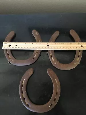 $30 • Buy 3 Vintage Old Rustic Horseshoes