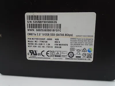 Samsung 512Gb SSD MZ-7TN5120 (SATA 6.0Gbps) • £27