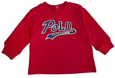 Baby Boys Girls  Ex Ralph Lauren Cotton Long Sleeve T Shirt Top  Age 3m • £8.99