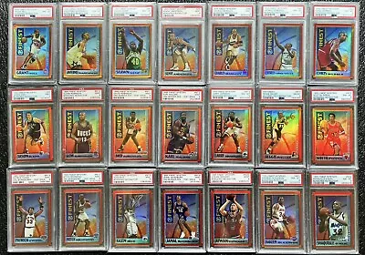 1995 Topps Finest Orange Mystery Test Refractor PSA 8 9 Set Of 21 Minus Jordan • $999.95