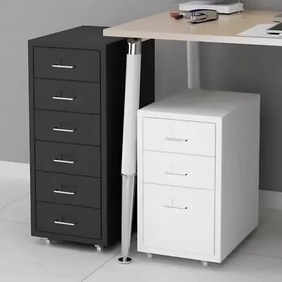 £49.95 • Buy Metal Office Mobile Steel Filing Cabinet Storage Cupboard Side Cabinet Uk