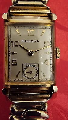Vintage Bulova  7AK U.S.A. Deco 10K Gold Filled Watch Mechanic • $150
