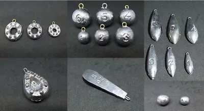 Sea Course Fishing Weights Lead Plain Bomb Sinkers In Various Shapes & Sizes   • £9.85