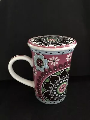 Vera Bradley Coffee/tea Cup With Lid Coaster & Diffuser  Cupcakes Pink  Pattern • $19.99