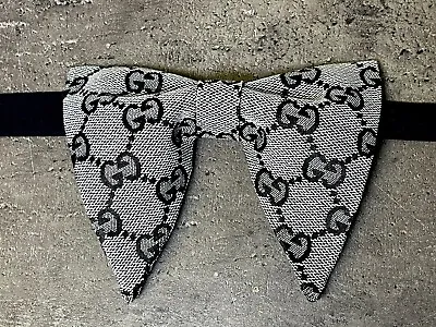 Vintage Style Bow Tie 70’s Black Monogram Butterfly • $25